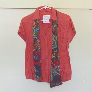 Summer short sleeve shirt 🌞 and matching scarf